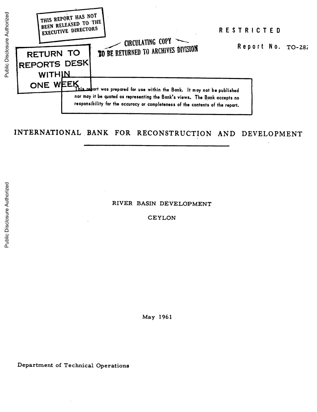 World Bank Document