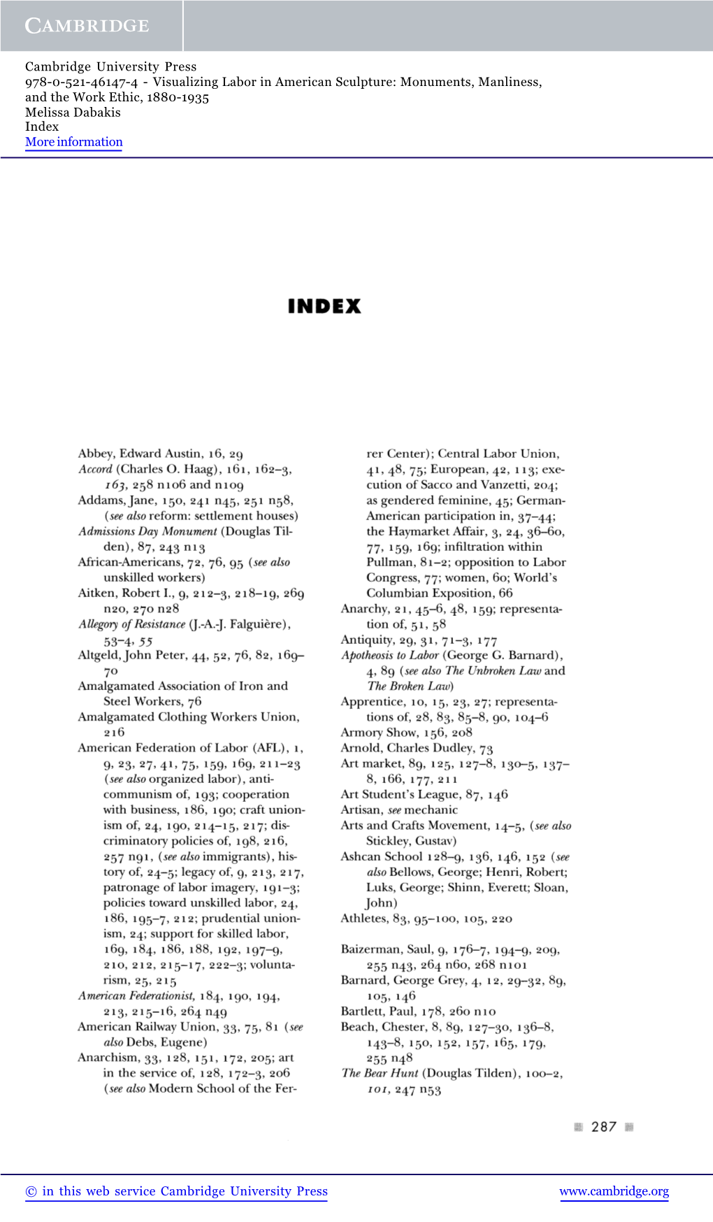 Abbey, Edward Austin, 16, 29 Accord (Charles O. Haag), 161, 162-3, 163, 258 Nio6 and Niog Addams,Jane, 150, 241 N45, 251 N58, {S