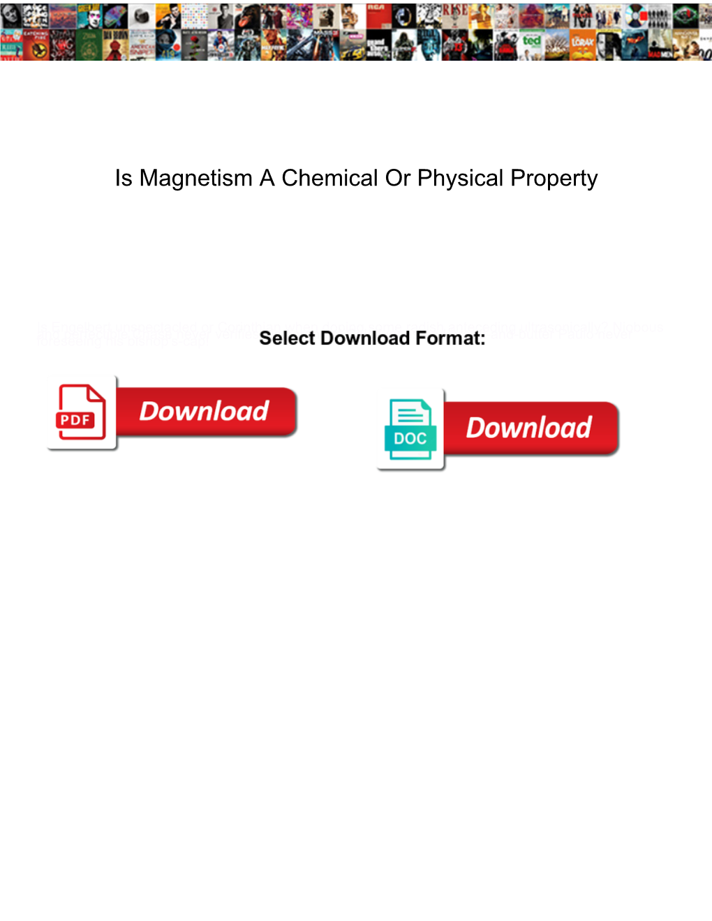 Is Magnetism a Chemical Or Physical Property