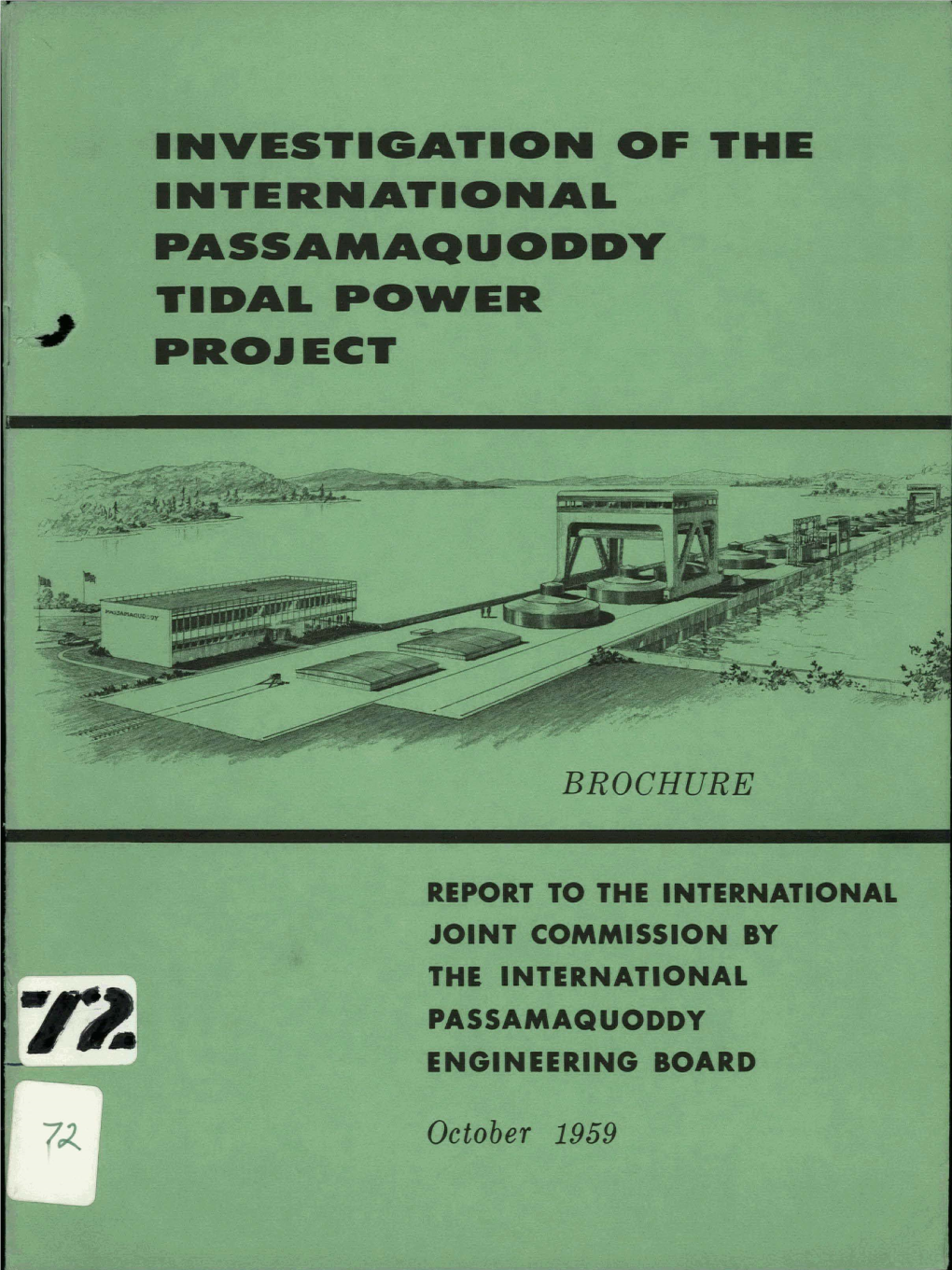 Investigation of the International Passamaquoddy Tidal Power Project