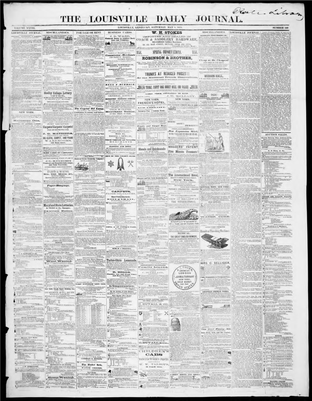 Louisville Daily Journal (Louisville, Ky. : 1833): 1858-05-08