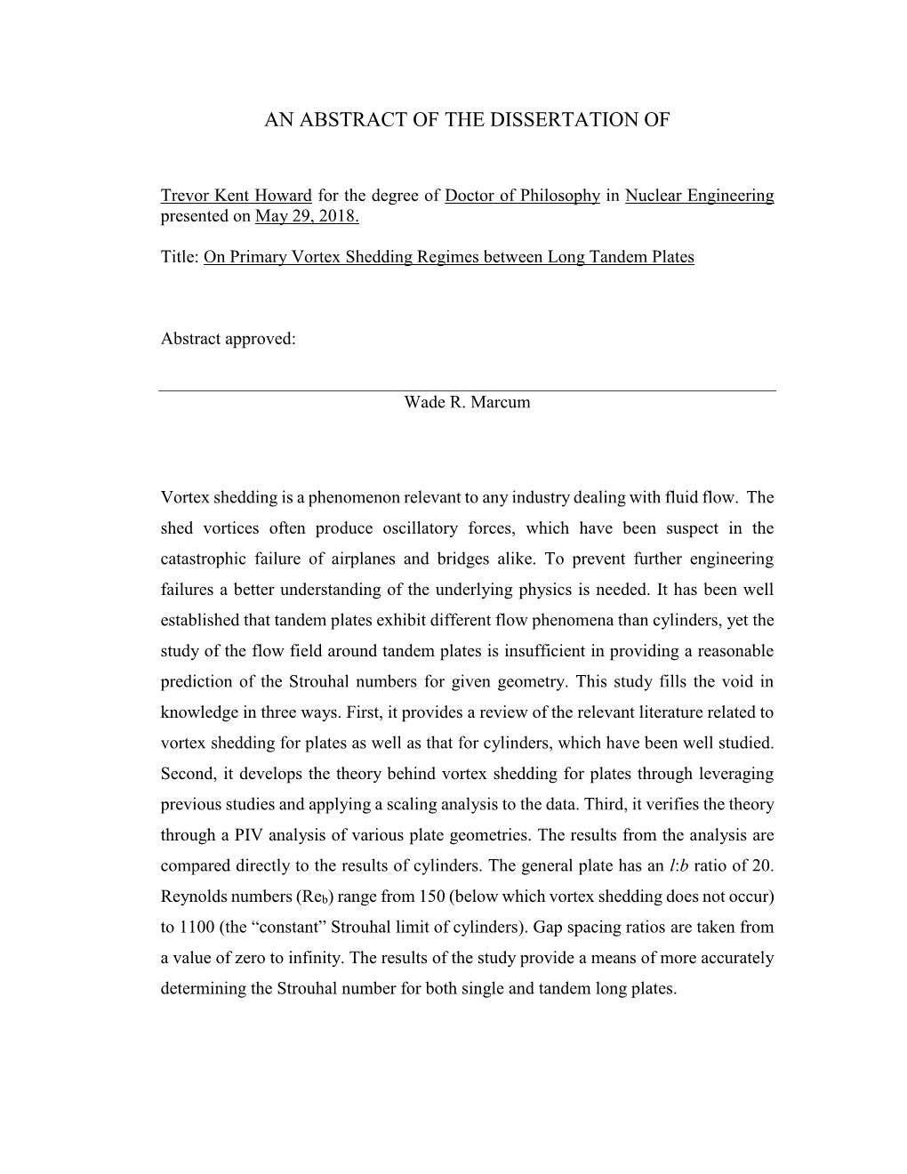 An Abstract of the Dissertation Of