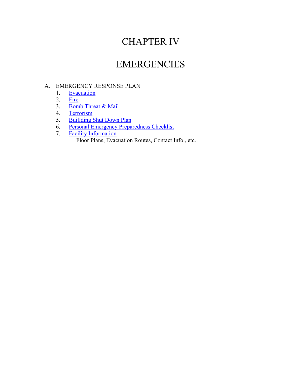 Chapter Iv Emergencies