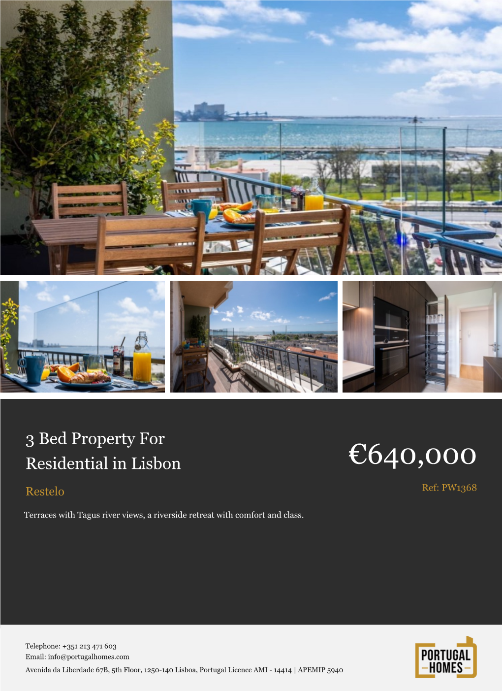 3 Bed Apartment for Sale in Lisbon, Portugal