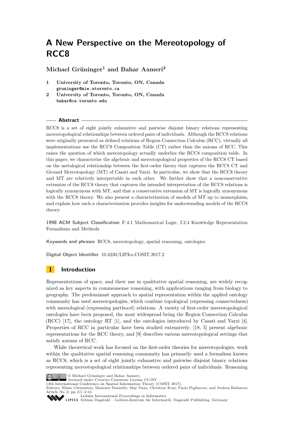 A New Perspective on the Mereotopology of RCC8