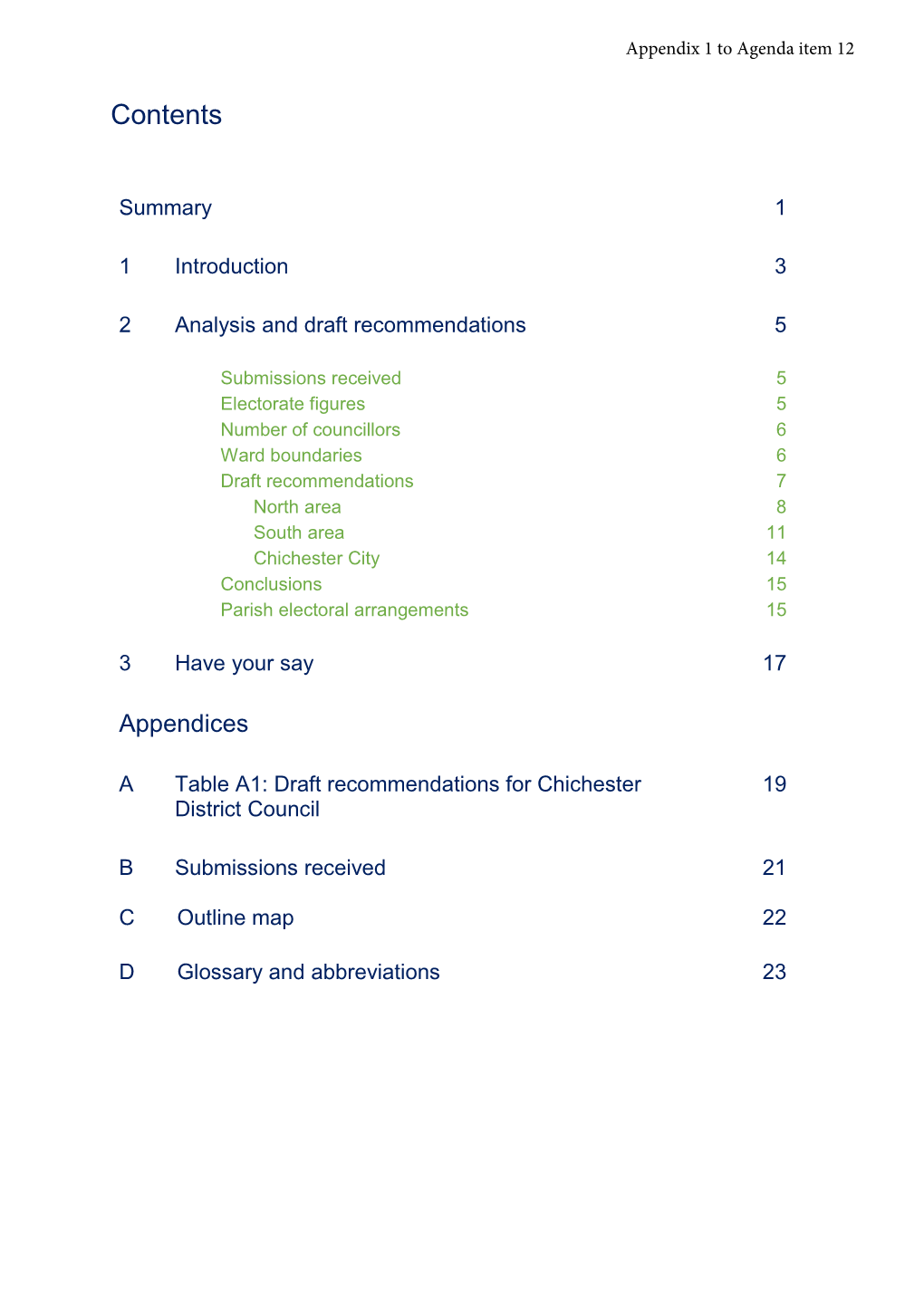 12.1 Chichester Electoral Review