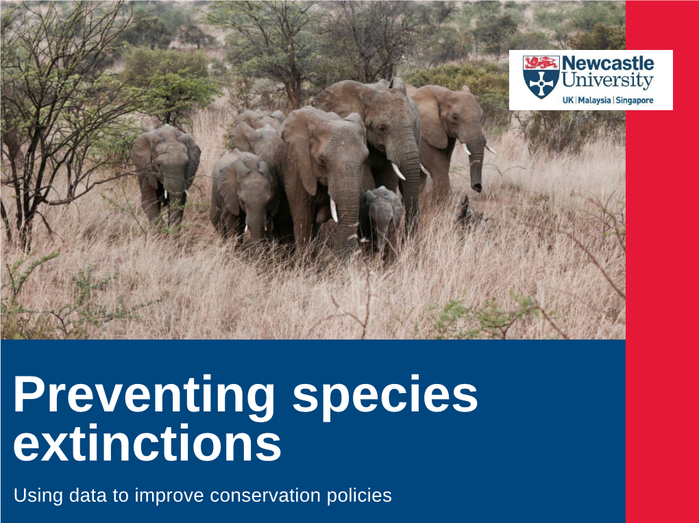 Preventing Species Extinctions - Using Data to Improve Conservation Policies