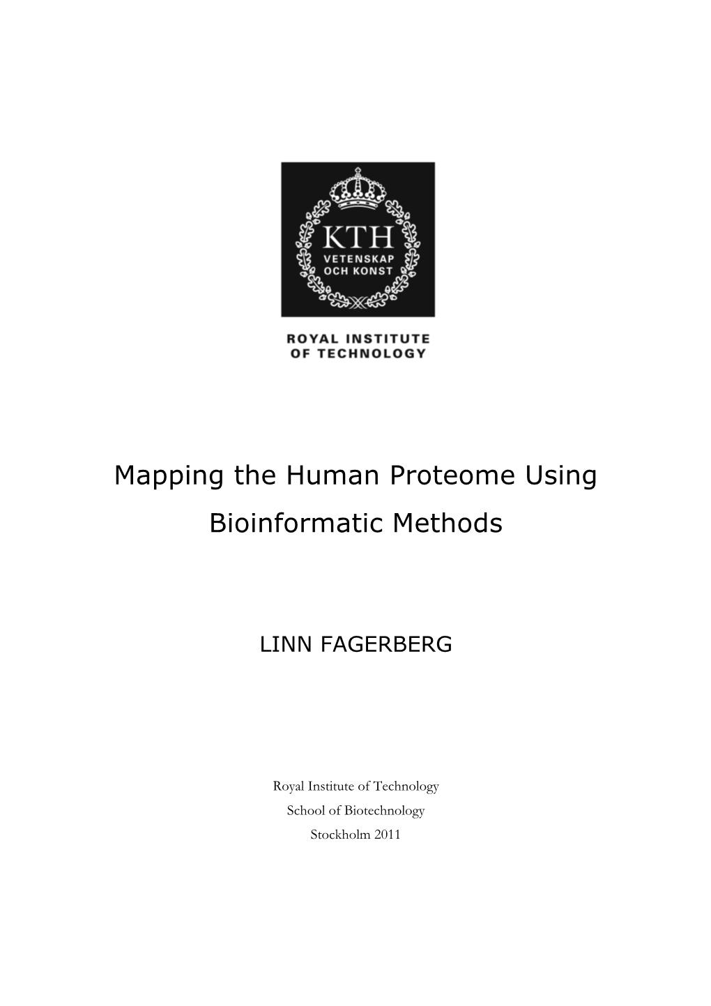 Mapping the Human Proteome Using Bioinformatic Methods