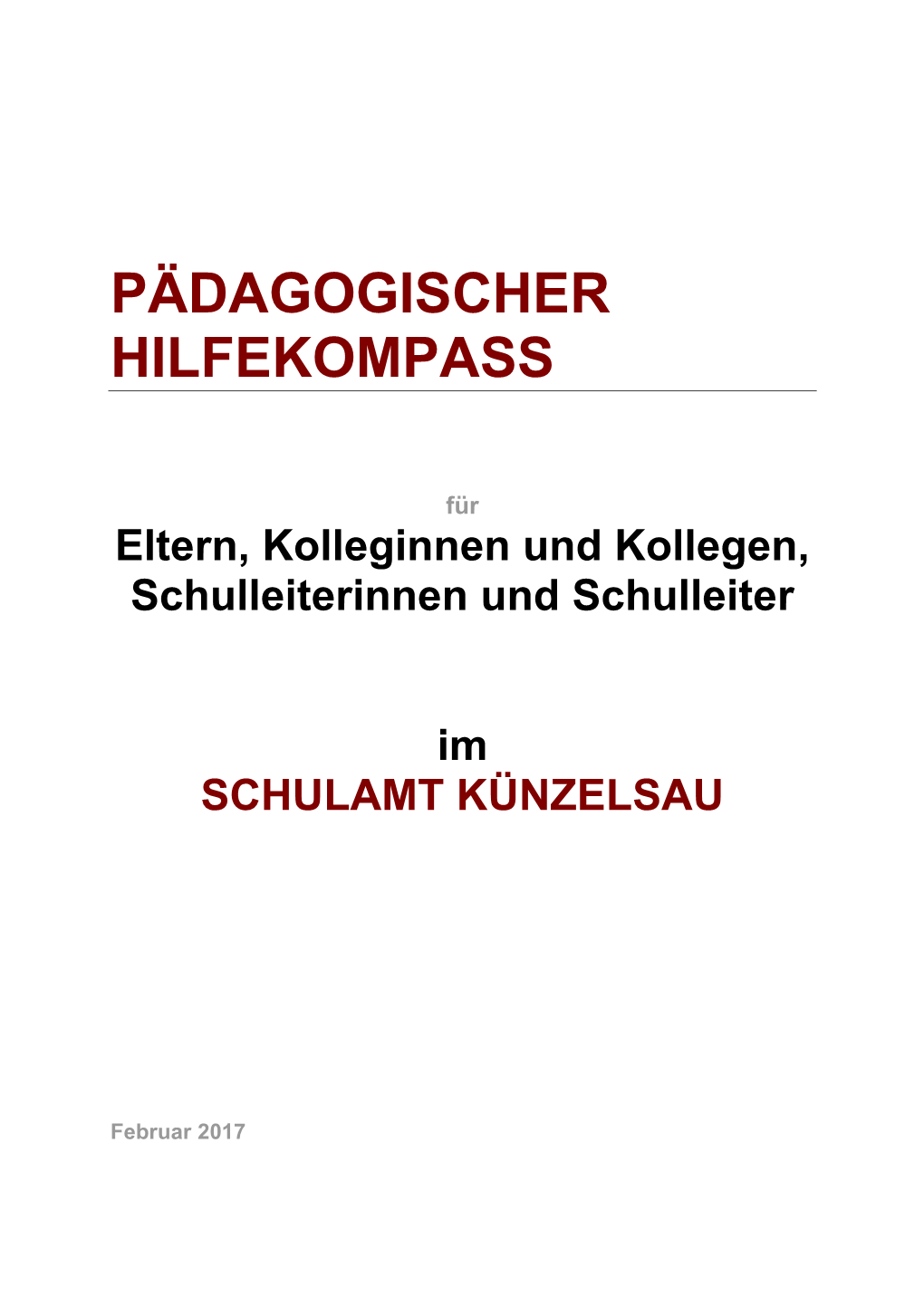 Pädagogischer Hilfekompass