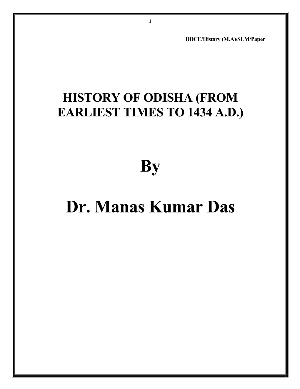 Paper 16 History of Odisha