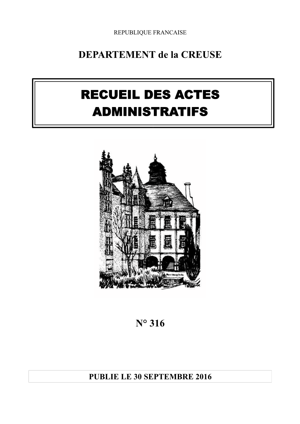 Recueil Des Actes Administratifs 2016-09-30 Fichier