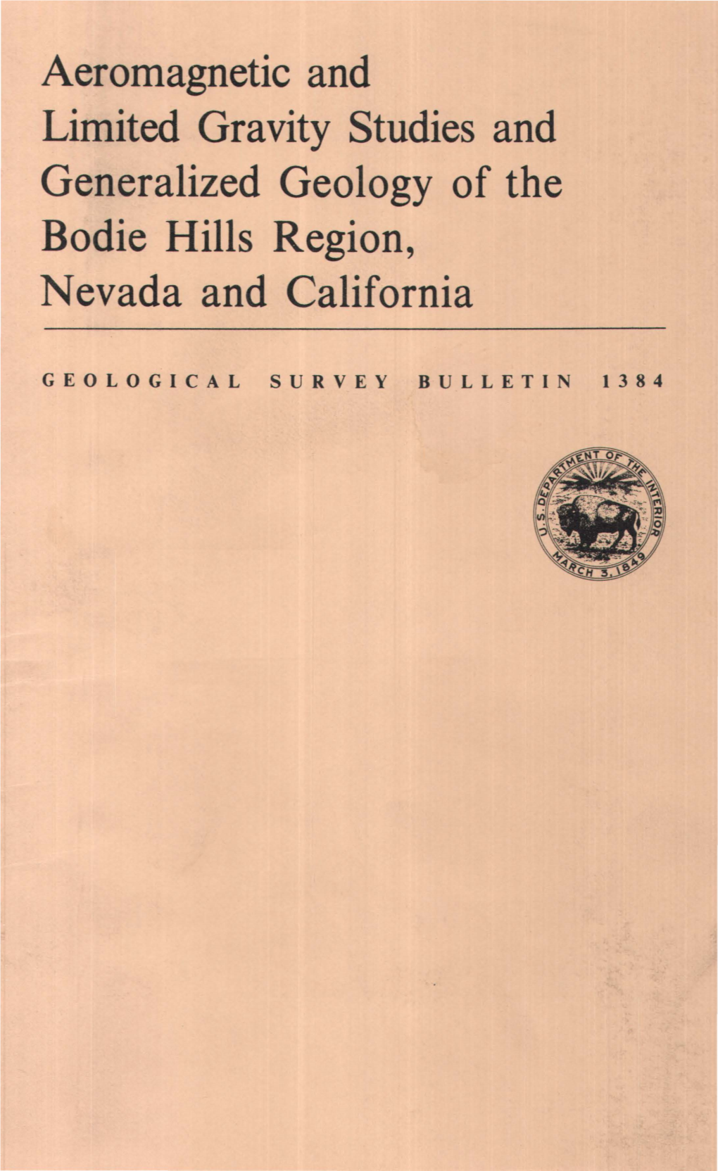 Aeromagnetic and Generalized Geology of the Nevada and California