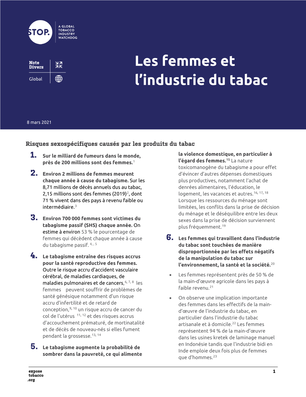 Les Femmes Et L'industrie Du Tabac