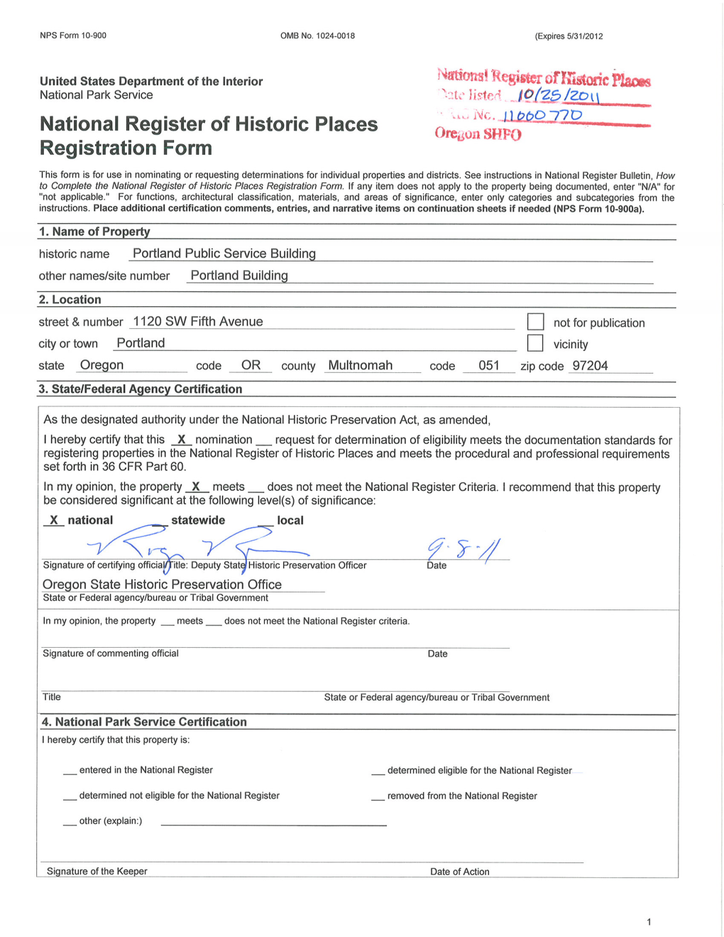 NPS National Register Listing