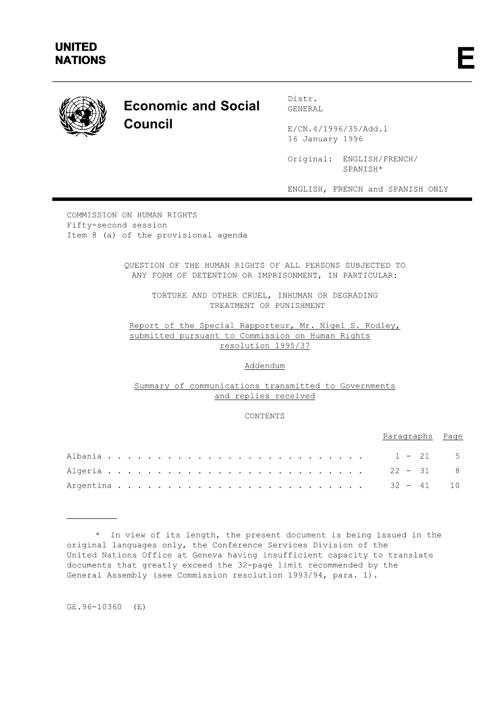 Observations Report