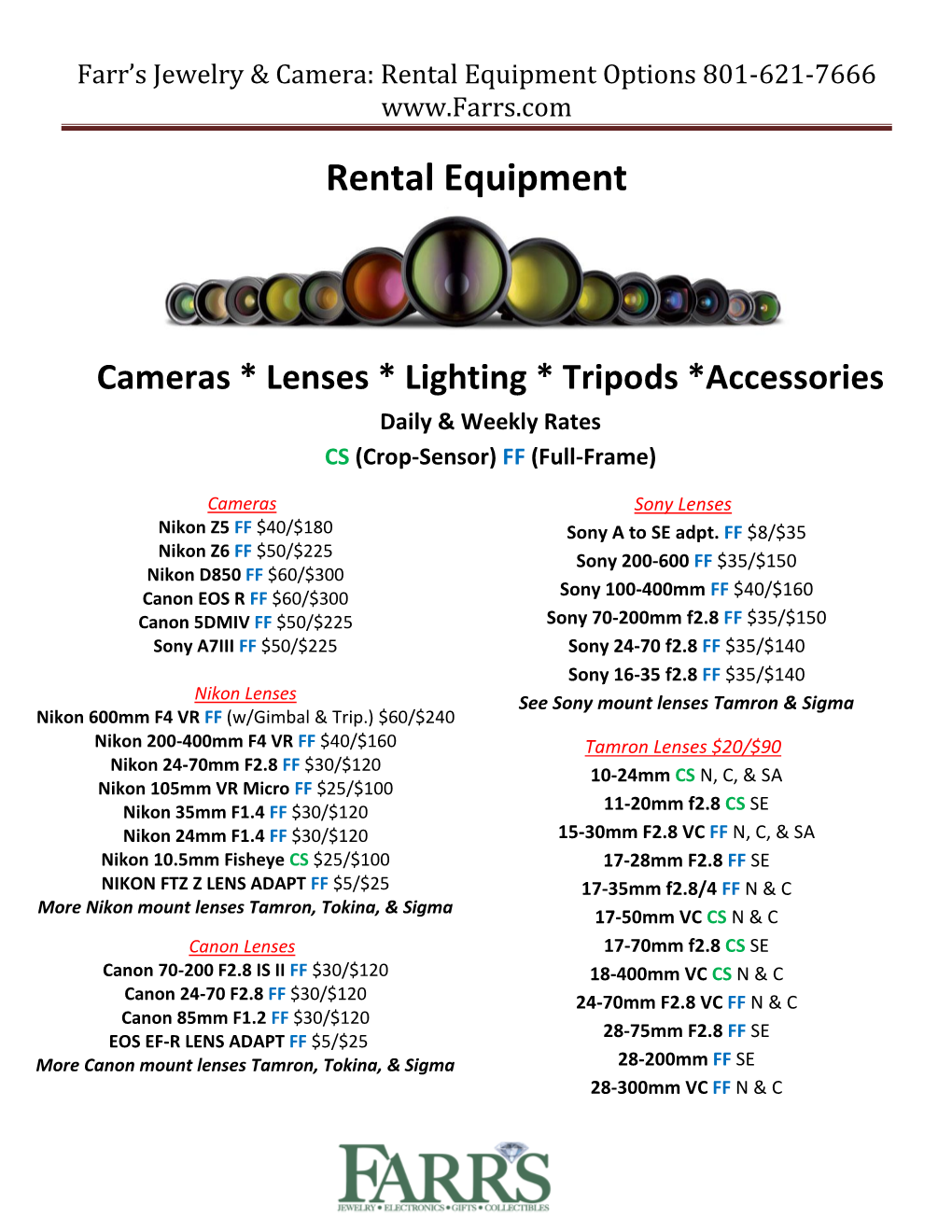 View Our Rental Catalog