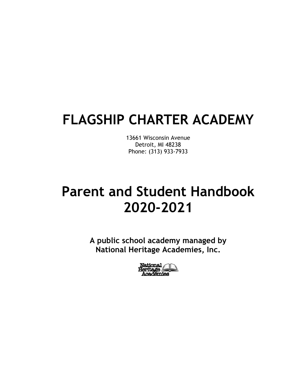 Flagship Charter Academy Parent and Student Handbook 2020-2021