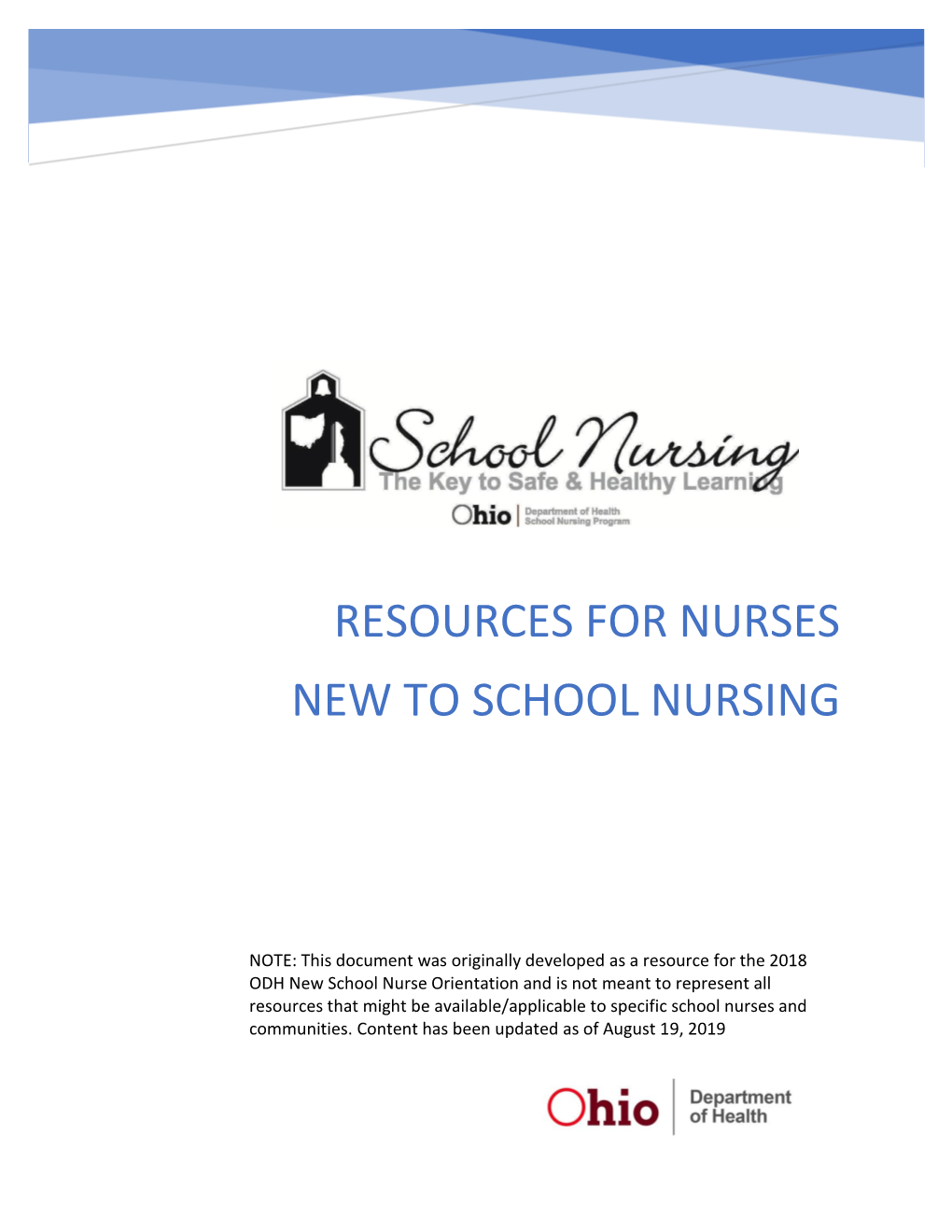 Resources for Nurses New to School Nursing