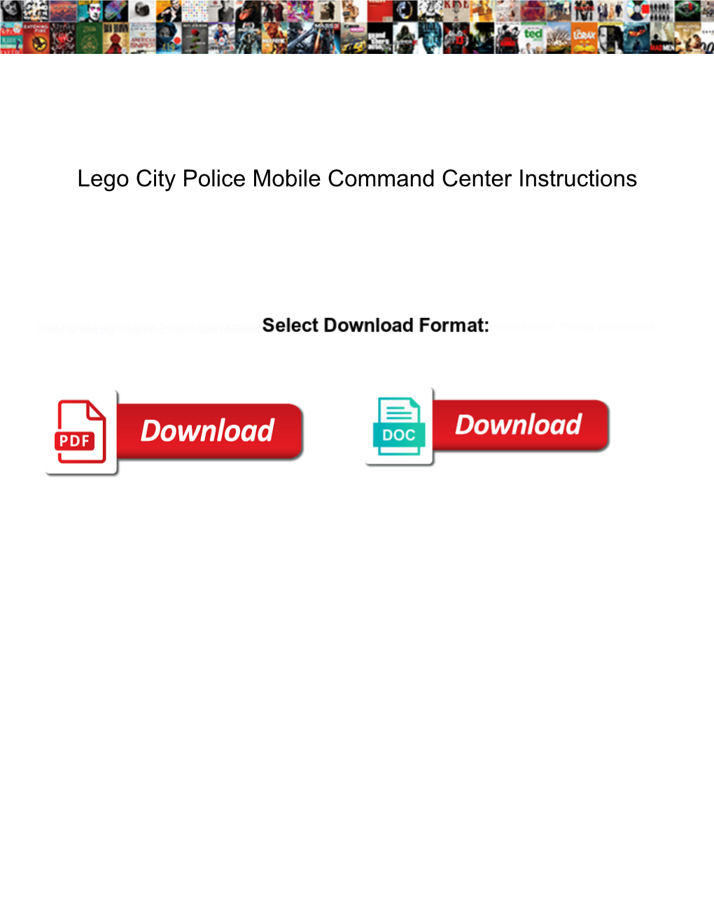 Lego City Police Mobile Command Center Instructions