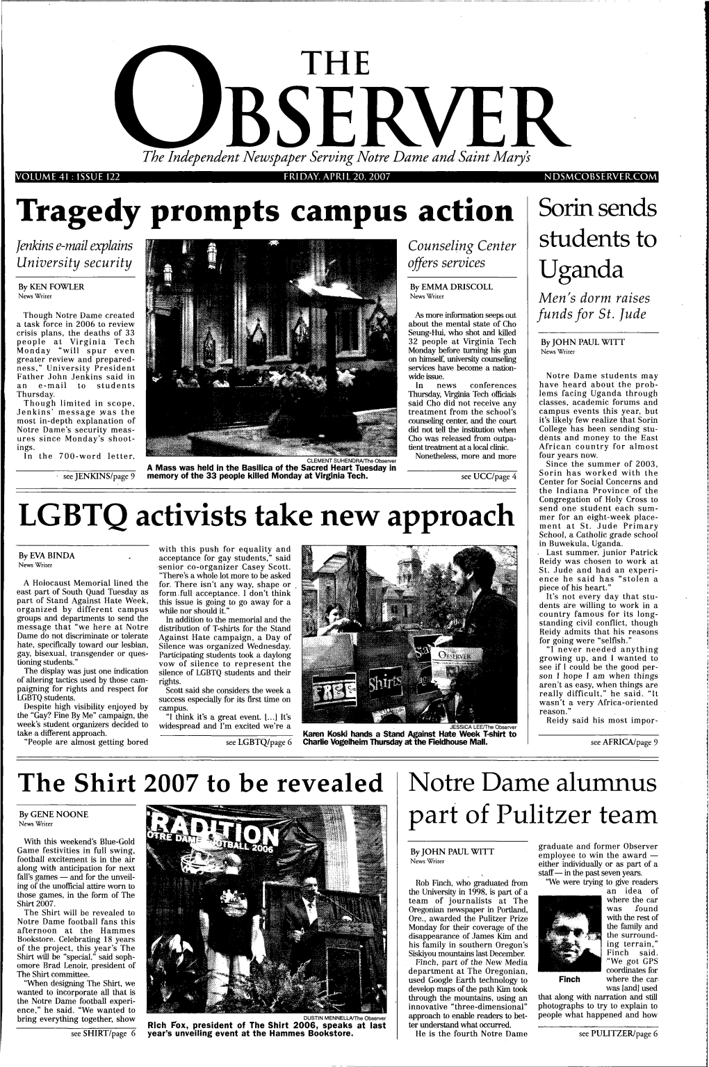 Tragedy Prompts Campus Action