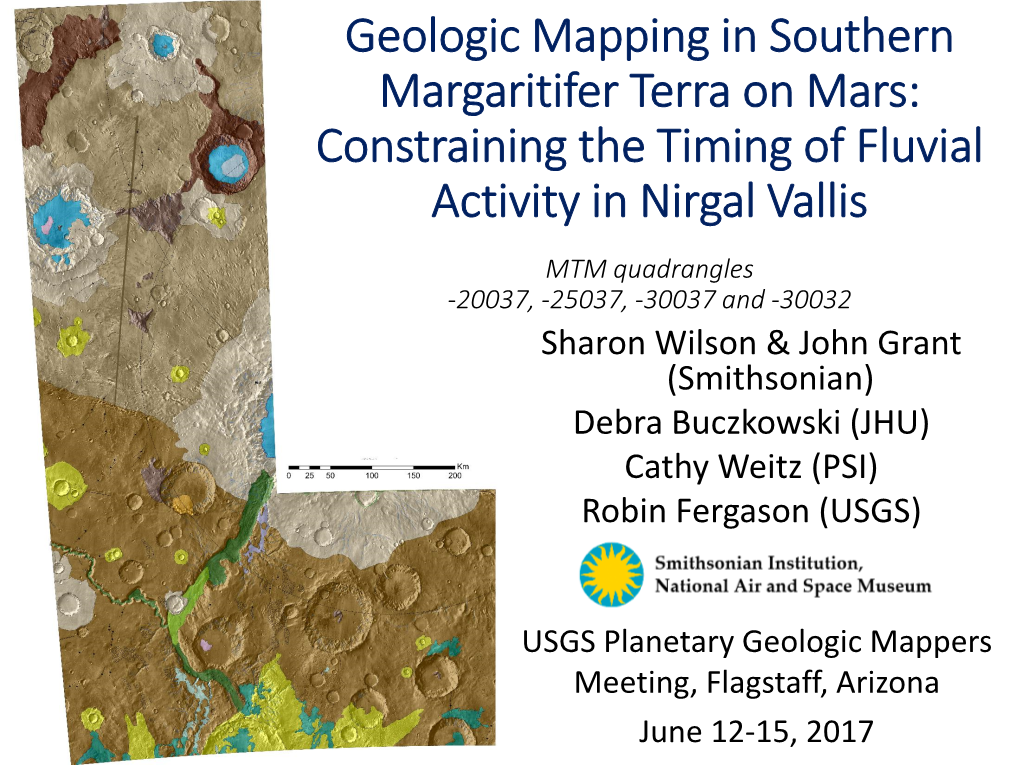 Geologic Mapping in Southern Margaritifer Terra on Mars