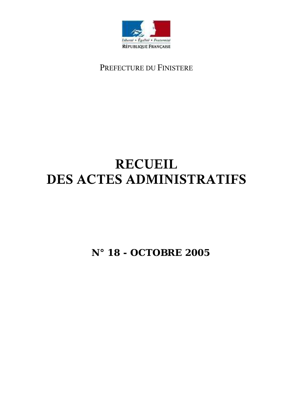 Recueil Des Actes Administratifs