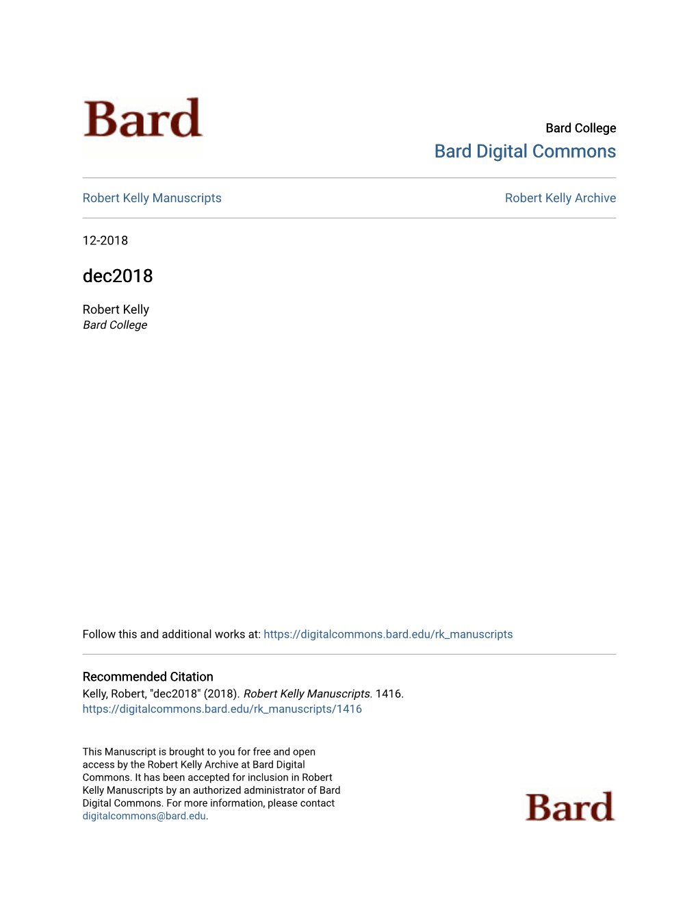 Bard Digital Commons Dec2018