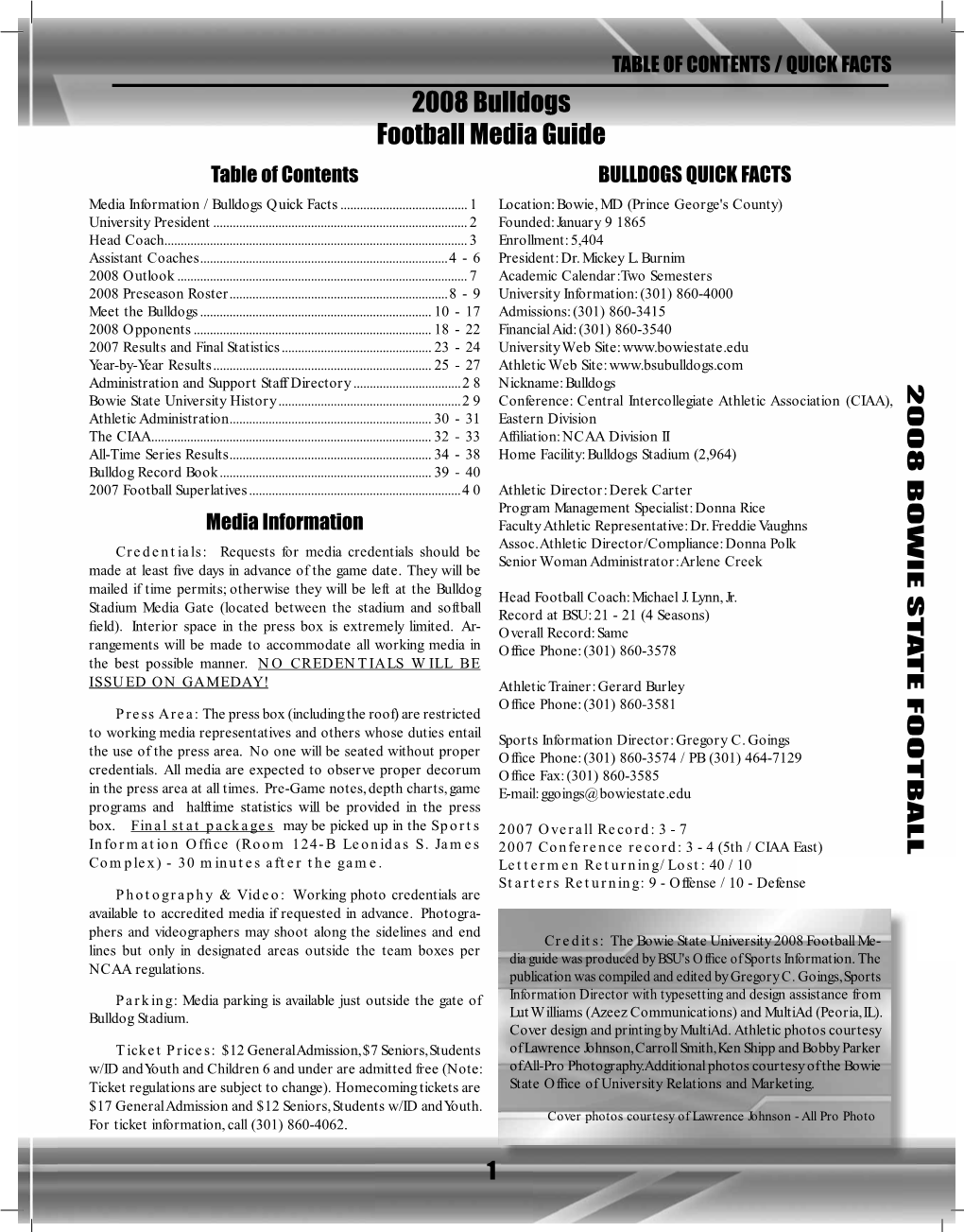 2008 Bulldogs Football Media Guide