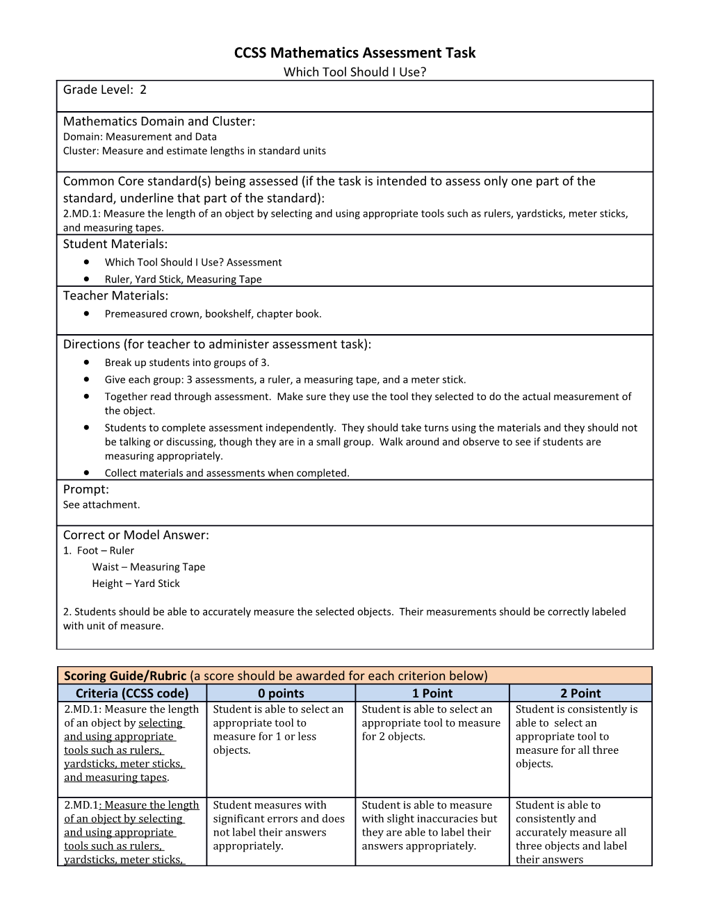 CCSS Mathematics Assessment Task s3