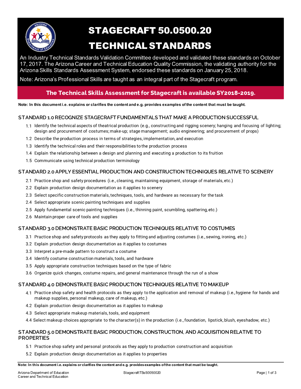 Stagecraft 50.0500.20 Technicalstandards