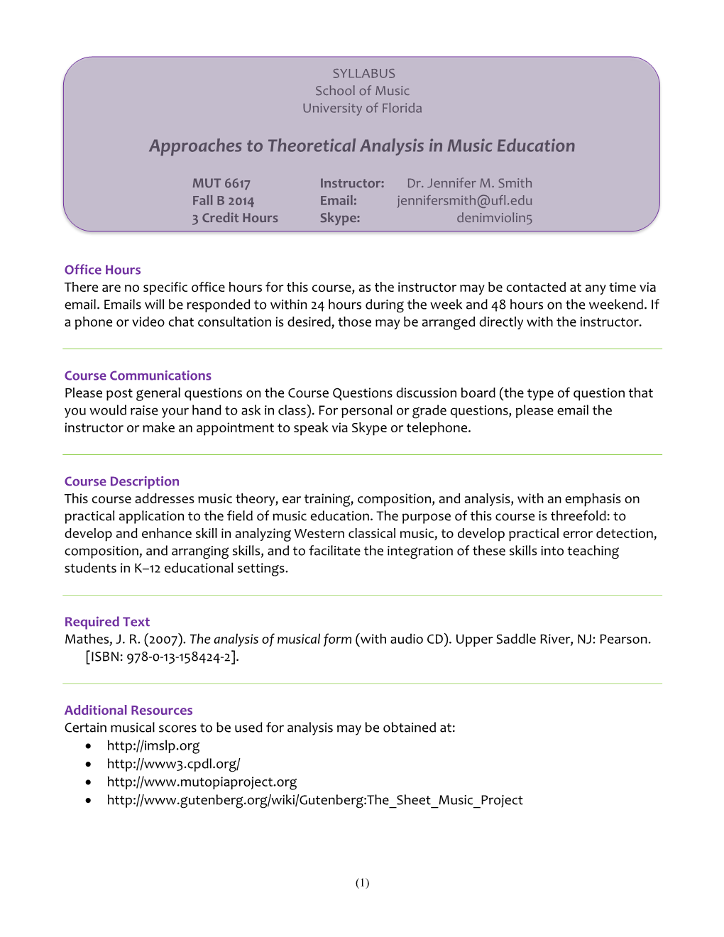 Approaches to Theoretical Analysis in Music Education