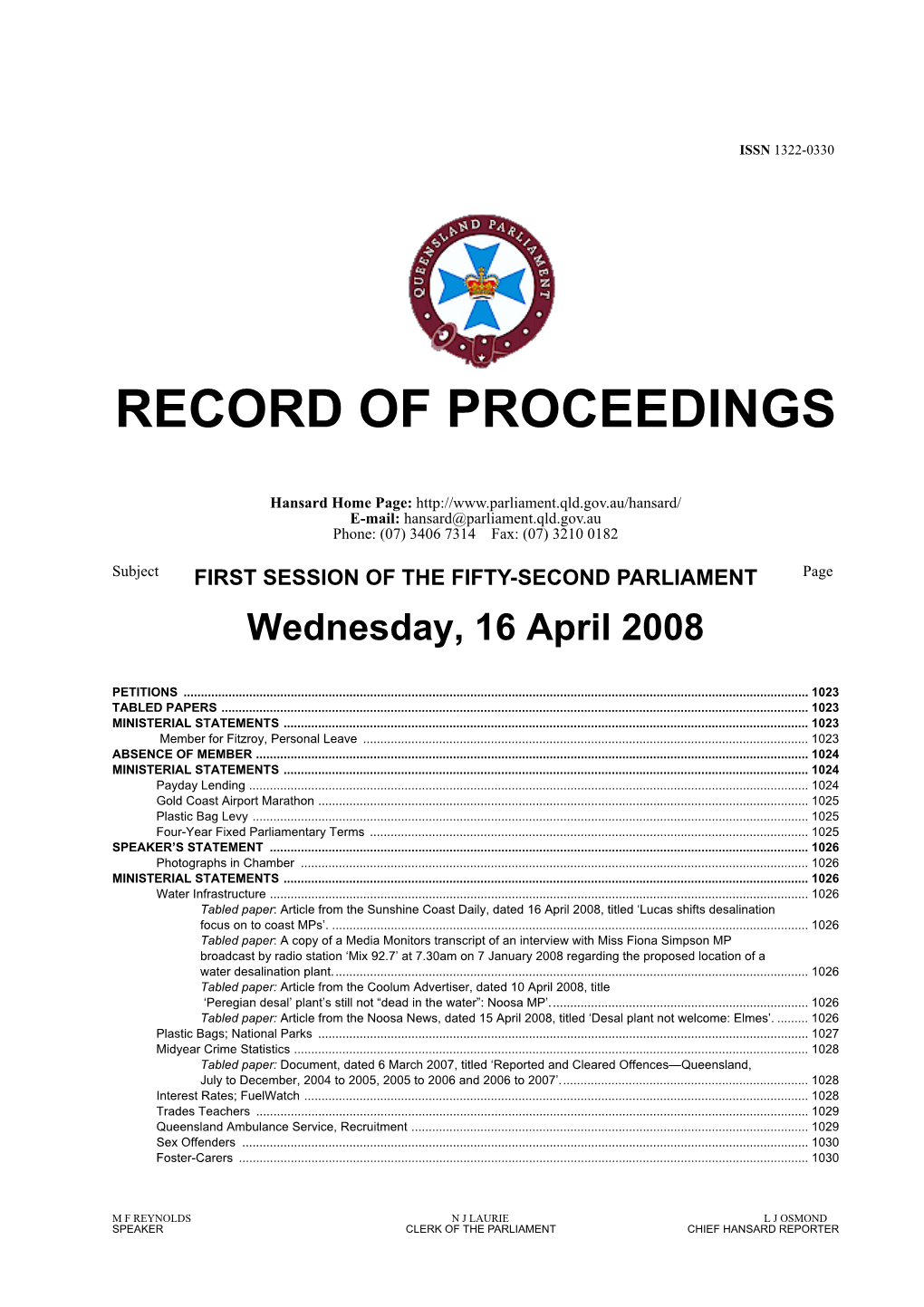 Wednesday, 16 April 2008