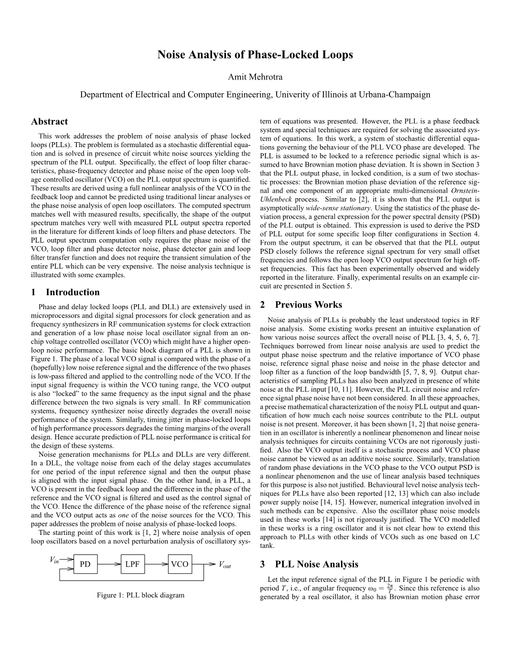 Noise Analysis of Phase-Locked Loops