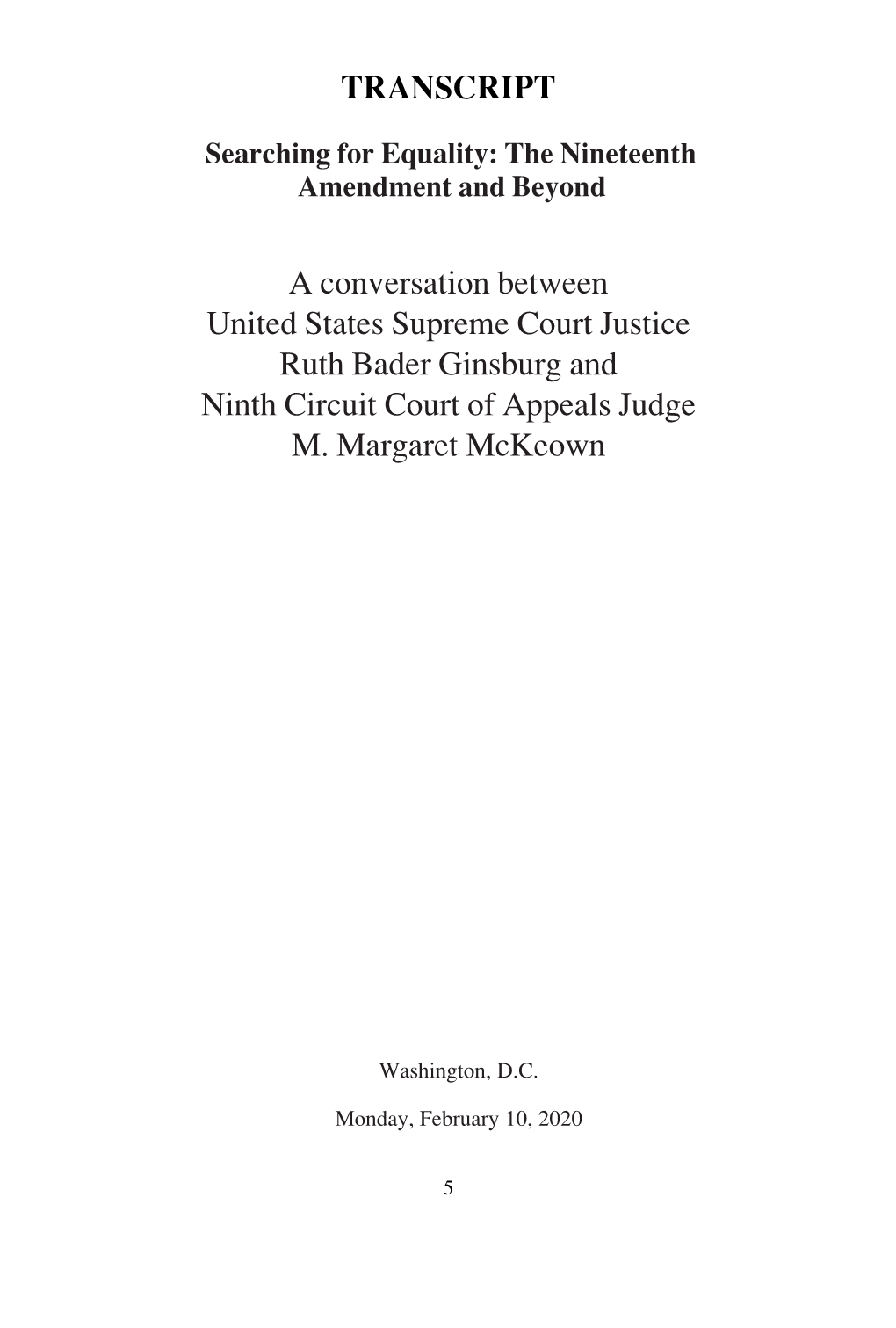 Searching for Equality: the Nineteenth Amendment and Beyond