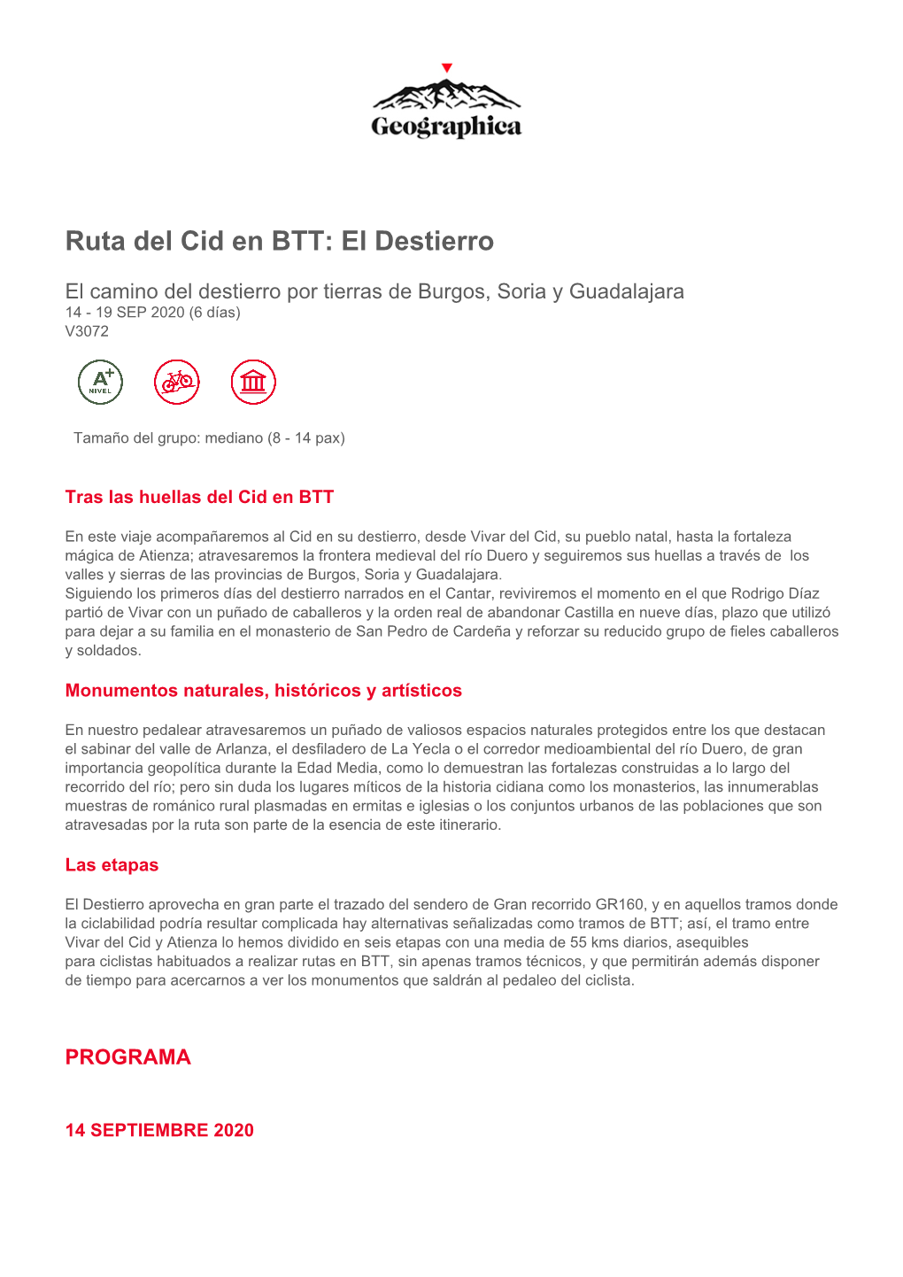 Ruta Del Cid En BTT: El Destierro