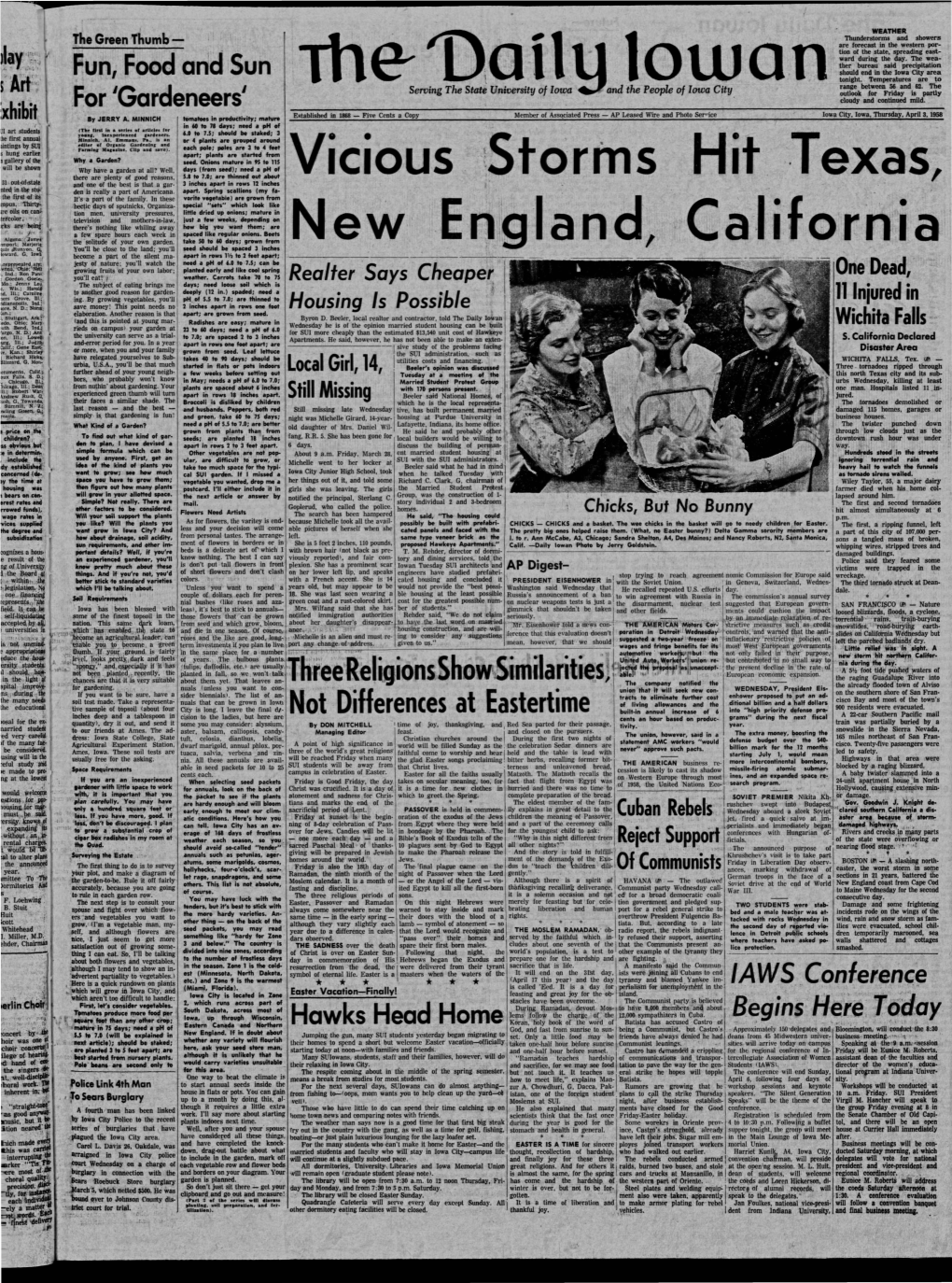 Daily Iowan (Iowa City, Iowa), 1958-04-03