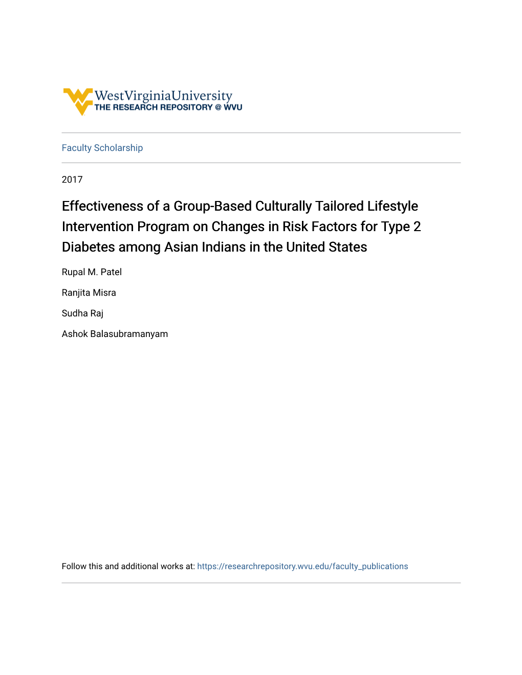 Effectiveness of a Group-Based Culturally Tailored Lifestyle