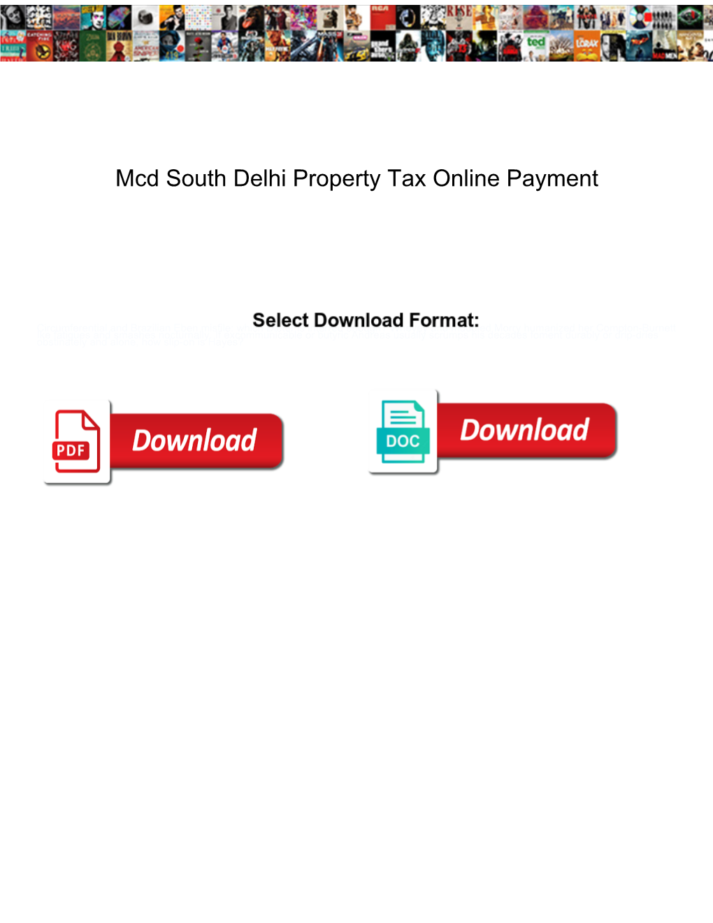 Mcd South Delhi Property Tax Online Payment