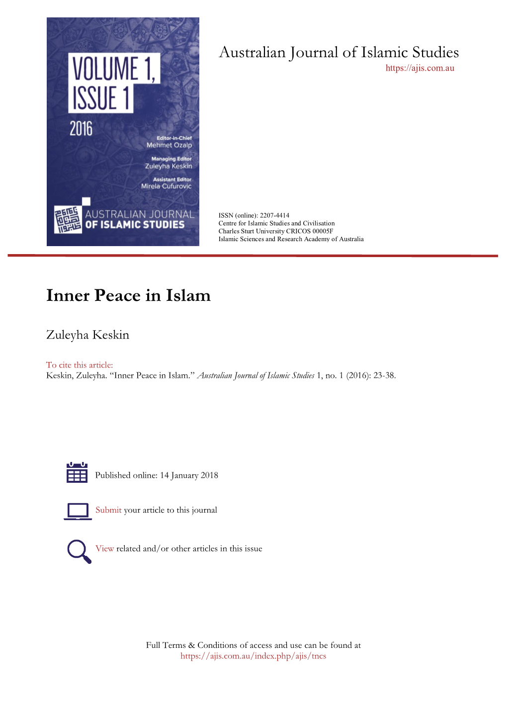 Inner Peace in Islam