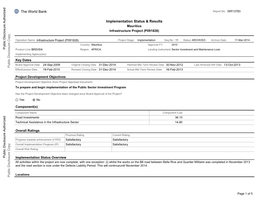 World Bank Document