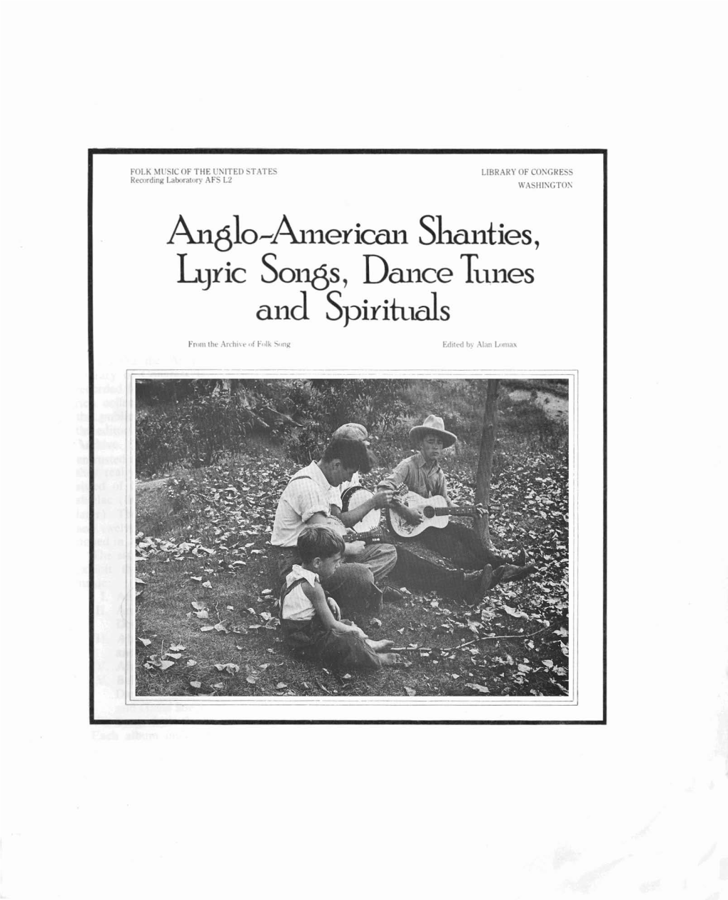 Anglo-American Shanties, Lyric Songs, Dance Tunes, and Spirituals AFS L2