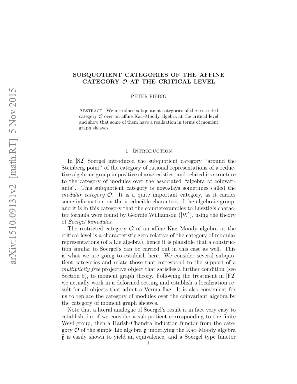 Subquotient Categories of the Affine Category O at the Critical Level