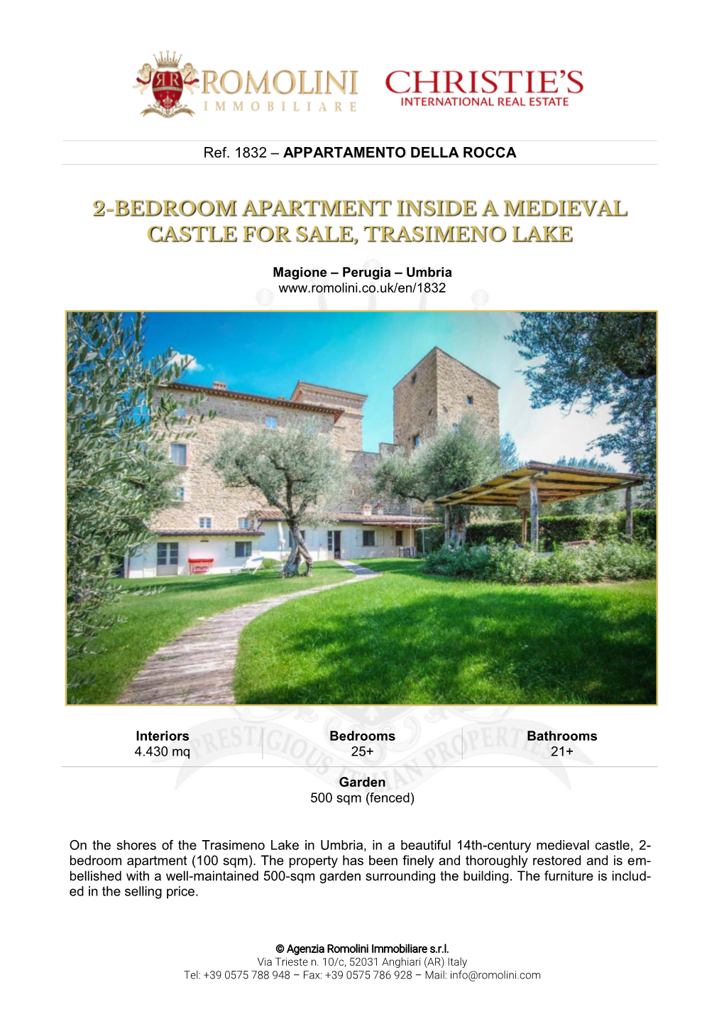 Ref. 1832 – APPARTAMENTO DELLA ROCCA