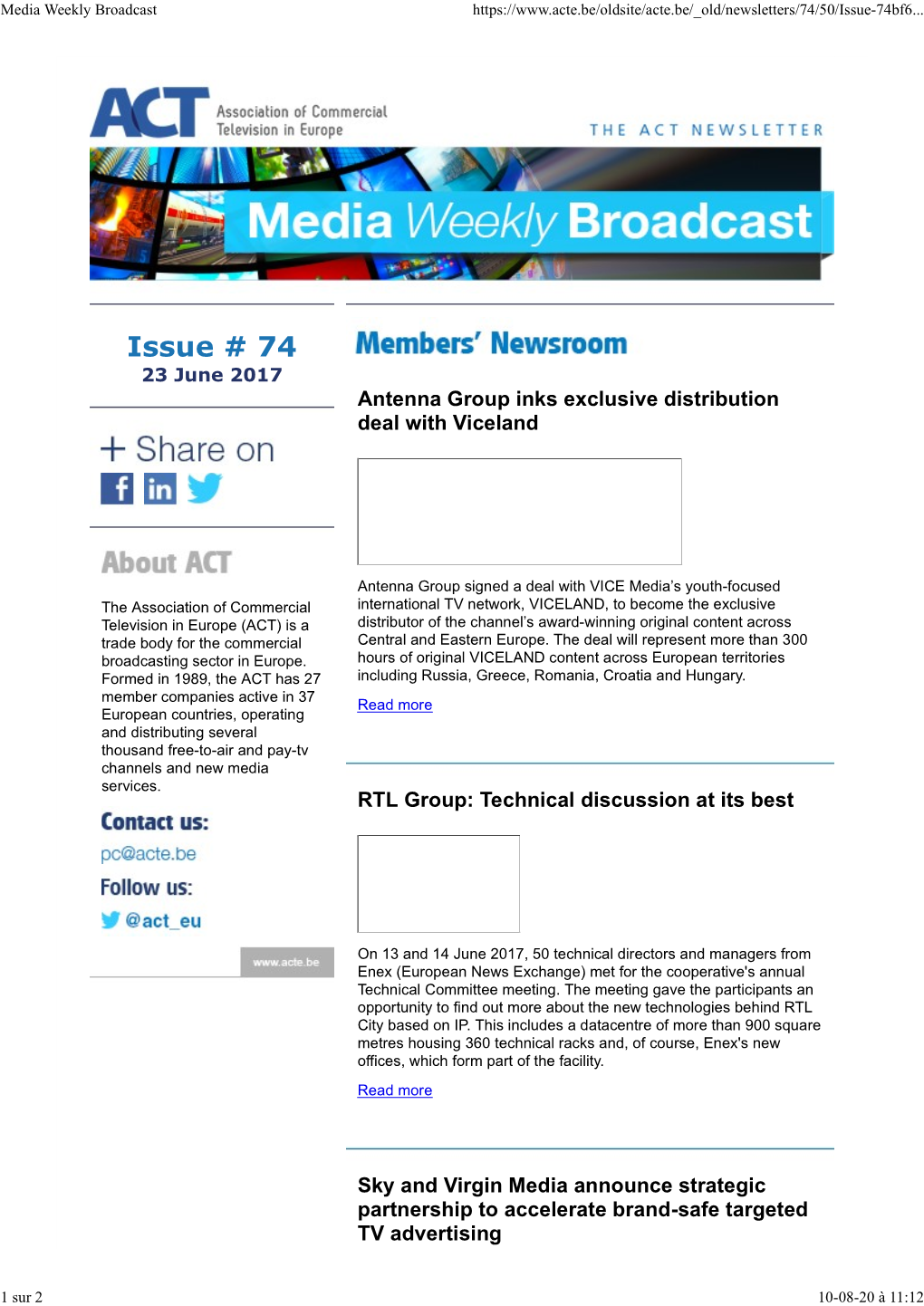 Media Weekly Broadcast