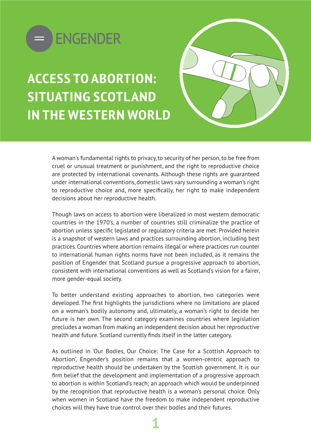 Access to Abortion: Situating Scot Land in the Western World