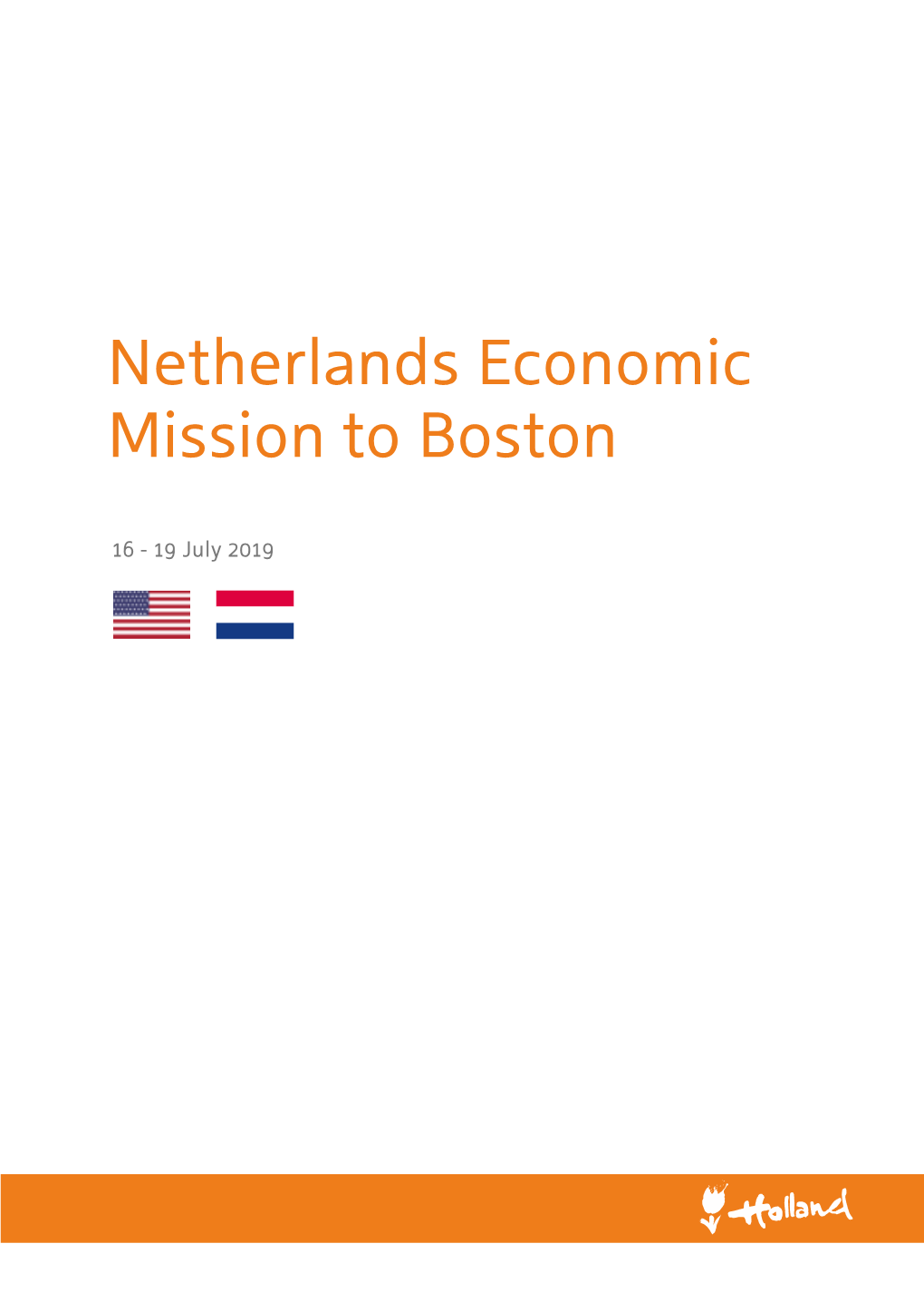 Netherlands Economic Mission to Boston