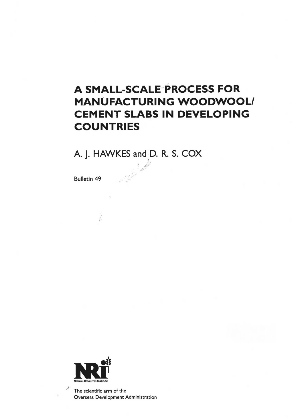 Cement Slabs in Developing Countries Aj Hawkes