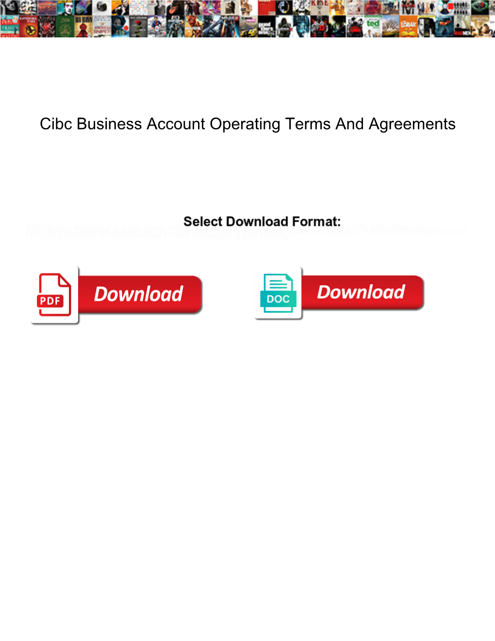 Cibc Business Account Operating Terms and Agreements