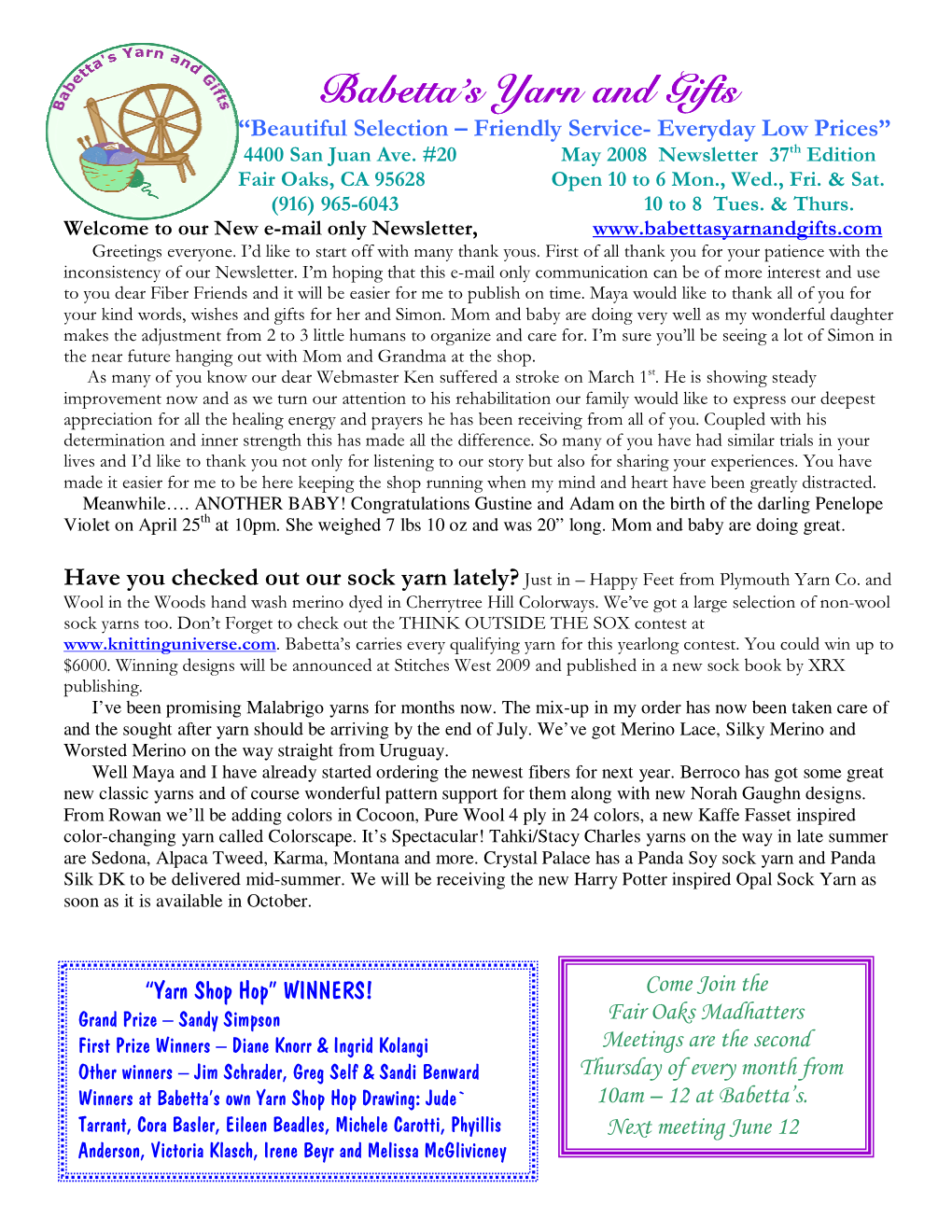 Download May Newsletter