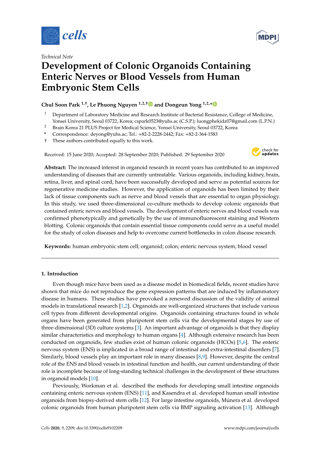 Development of Colonic Organoids Containing Enteric Nerves Or Blood Vessels from Human Embryonic Stem Cells